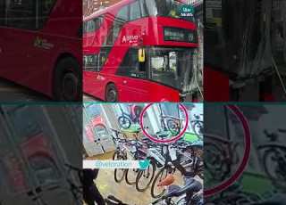  CCTV Captures Moment Bus Smashes Into Bike Shop Itvnews News London