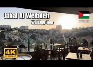 Amman Jordan Jabal Al Weibdah Walking Tour 4K FULL TOUR