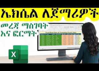  Excel Data Entry Formatting For Beginners ማይክሮሶፍት ኤክሴል የጀማሪ ትምህርት
