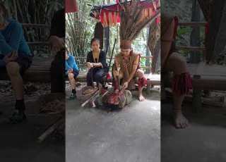 Dayak Tribal Bark Weaving Technique Shorts Dayak Borneo Kalimantan