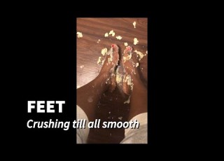  CRUSHING BAKED POTATO WITH MY FEET