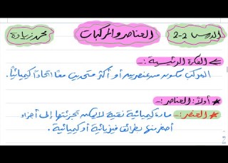 العناصر والمركبات كيمياء اول ثانوي 1444