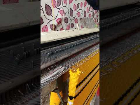 Amazing Knitting Skills Knitting Machine Work Yellow Colour With Bubbles Desgine Card Amazing Knitting Skills Knitting Machine Work Yellow Colour With Bubbles Desgine Card