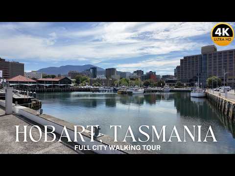 Hobart Tasmania Australia Walking Tour 4K 4K 60FPS
