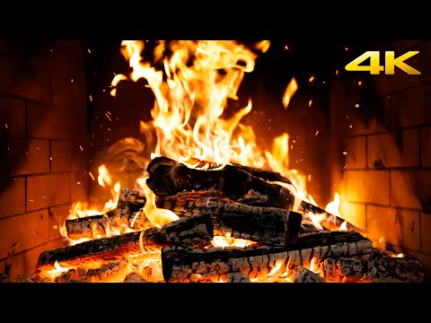 Slow Burning Fireplace With Hypnotic Flames With Deep Wood Crackles For Slow Living Atmosphere