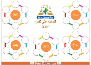 كلمات على نفس وزن كلمة السماء تأليف أكواخ أشجار بعيد