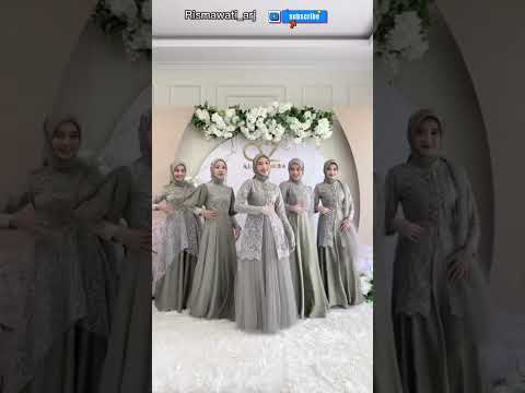 INSPIRASI MODEL GAUN BRIDESMAID MUSLIMAH BROKAT CANTIK TERBARU 2023 Kondangan Shorts Viral Ootd