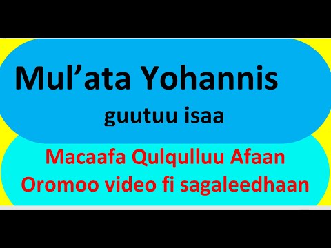 Mul Ata Yohannis Macaafa Qulqulluu Sagaleedhaan Kakuu Haaraa