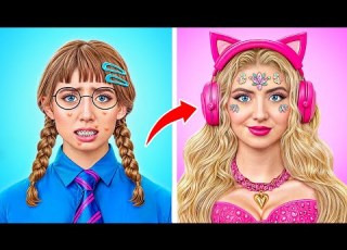 المدقعتحول من الذي يذاكر كثيرا إلى الشعبية باربي ضد براتز تحديات مضحكة Multi DO Challenge