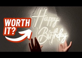 Gloziqoe Happy Birthday LED Neon Sign Ditch Disposable Party Decor For A Bright Reusable Sign