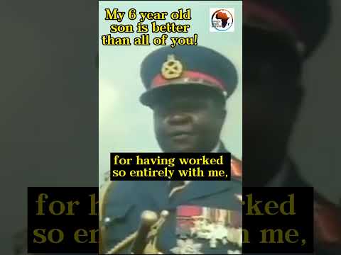 Dictator Idi Amin Rewards His 6 Year Old Son With The Best Performance Award Medal