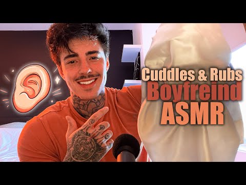 Rubs Cuddles From Your Boyfriend ASMR Relaxing Fabric Rubbing Rustling Tease ROLEPLAY