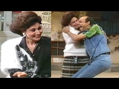 سهير البابلي احرجت احمد بدير علي المسرح انت هتبوسني يخربيتك جوزي قاعد بيتفرج