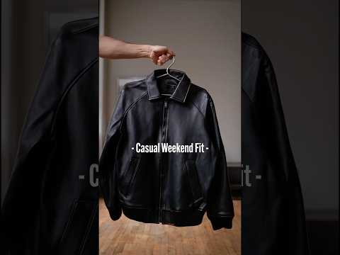 Styling Baggy Leather Jacket Outfitinspo