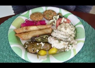 SassEsnacks ASMR Lebanese Vegetarian Plate Falafel Hummus Eating Sounds