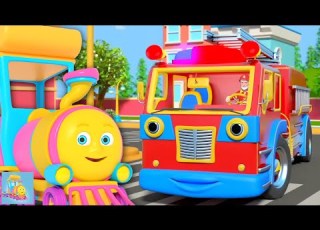 أغنية سيارات الطوارئ بلس قافية الحضانة وفيديو المركبات بواسطة Huffy Puffy Train