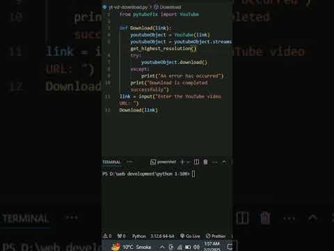 Build A YouTube Video Downloader In Python Python Coding