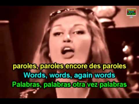 Dalida Paroles Paroles With French English Lyrics Subtitles