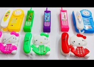  2Minits Satisfying Sanrio Hello Kitty Phone Toys Collection Miniature Plastic Phone Everything Toys