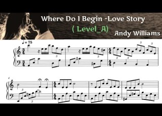  Where Do I Begin Easy Piano Sheet Music Love Story OST Andy Williams By SangHeart Play