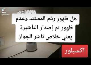 اخبار الجوازات هل ظهور رقم المستند وعدم ظهور تم إصدار التأشيرة يعني خلاص تاشر الجواز