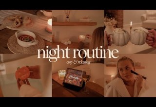 روتين ليلة الخريف مريح مريح وجميل