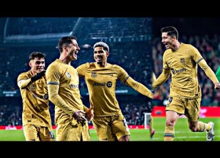 أهداف مباراة برشلونة امام ريال بيتيس جنون الشوالي
