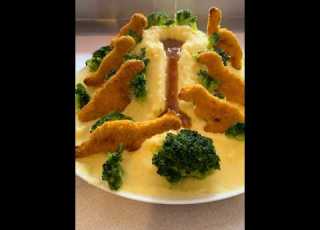 Unser Dinovulkan Ist Mega Geworden Und Die Kinder Waren Begeistert Dinosaur Vulkan Dinner Kids