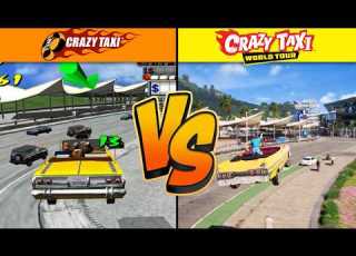 Crazy Taxi World Tour Vs Arcade Graphics Comparison