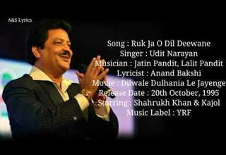Ruk Ja O Dil Deewane Full Song With Lyrics By Udit Narayan