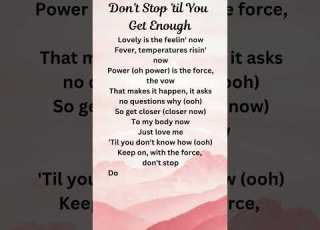 Don T Stop Til You Get Enough Lyrics Michaeljackson Lyrics Shorts Song Pop