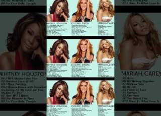 Whitney Houston Celine Dion Mariah Carey Best Songs Best Of The World Divas
