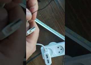  الاستفادة من لمبة نيون تالفة Led بإستعمال سلك USB سلك الشاحن آمن ليس 220V رائدهارون ابوهارون