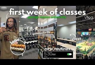 Realistic Week In My Life 5am Routine Classes College Workouts George Mason University