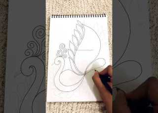 How To Draw Peacock Part 1 Peacock Drawing Howtodrawpeacock Basic Easy Trishuarth