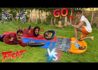 لما تلعب انت وعيلتك سباق زحليقة المياة   اوتاكا