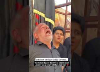  کربلا عاشورای ۲۰۲۶ زائران نمی توانند جلوی اشک هایشان را در حرم امام حسین ع بگیرند