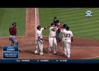  MIN CLE サンズが右翼へ満塁ホームラン