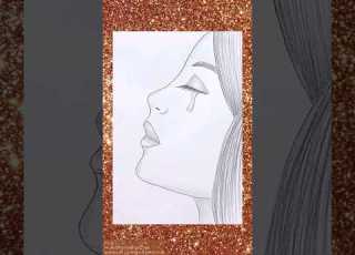 رسم فتاة حزينة جدا تبكي     رسم تعليم الرسم