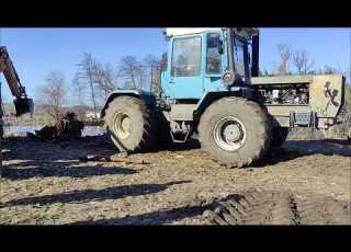 Бобри в шоці Розтягуємо трактором ХТЗ Т 150 загату Екскаватор CASE 580 SV робить вітер