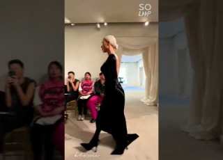  Kim Kardashian Walks For Balenciaga Shorts Kimkardashian Kim Balenciaga Hautecouture Runway