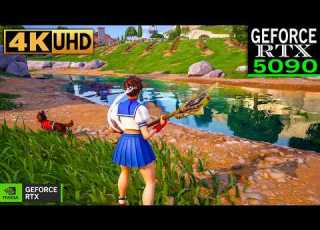 Fortnite Sakura Skin Gameplay RTX 5090 4K Max Settings RTX ON