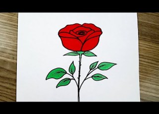 رسم سهل اسهل رسم وردة جميلة خطوة بخطوة تعلم رسم وردة سهل للمبتدئين رسم وردة رسومات سهله