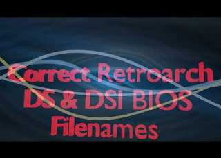 Correct Filenames For DS DSI Retroarch BIOS Files