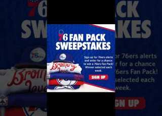 Philadelphia 76ers Fan Pack Sweepstakes