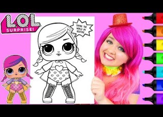 Coloring LOL Surprise Dolls Super BB Coloring Page Prismacolor Markers KiMMi THE CLOWN