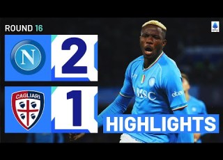 NAPOLI CAGLIARI 2 1 HIGHLIGHTS Osimhen And Kvara Both On Target For Champions Serie A 2023 24
