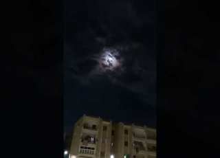  القمر فى سماء الغردقه وجمالها بليل