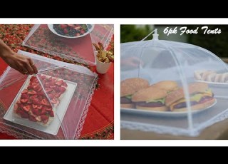  Simply Genius Large And Tall Pop Up Mesh Food Covers Tent Umbrella Reusable And Collapsible