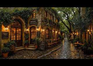  Escape To A Rainy Vintage Café Bakery Cozy Jazz Amience Rain Sounds For Quiet Evenings Study